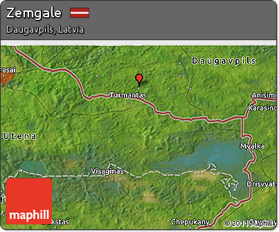 Satellite 3D Map of Zemgale