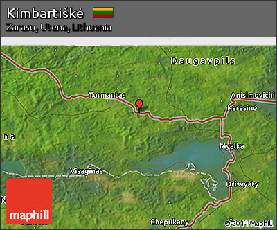 Satellite 3D Map of Kimbartiškė