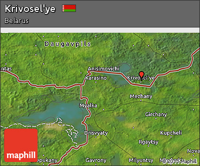 Satellite 3D Map of Krivosel'ye