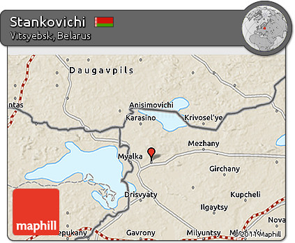Shaded Relief 3D Map of Stankovichi