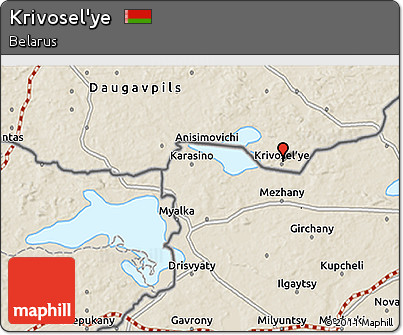 Shaded Relief 3D Map of Krivosel'ye
