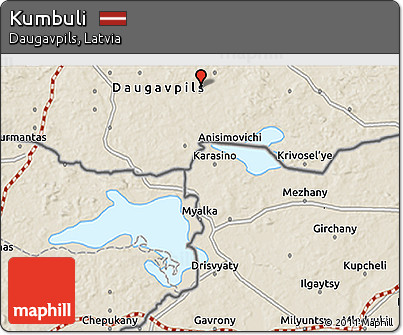 Shaded Relief 3D Map of Kumbuli