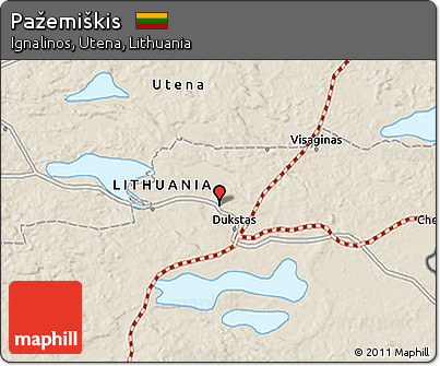 Shaded Relief 3D Map of Pažemiškis