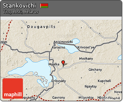 Shaded Relief 3D Map of Stankovichi