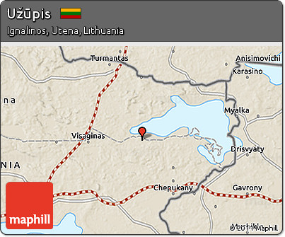 Shaded Relief 3D Map of Užūpis