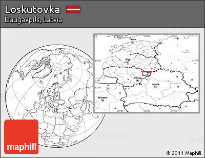 Blank Location Map of Loskutovka