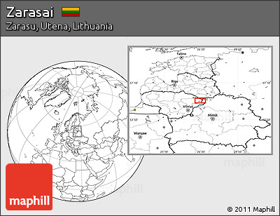 Blank Location Map of Zarasai