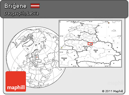 Blank Location Map of Briģene