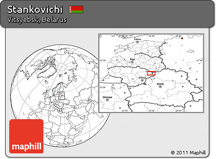 Blank Location Map of Stankovichi