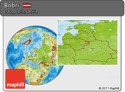 Physical Location Map of Bobri