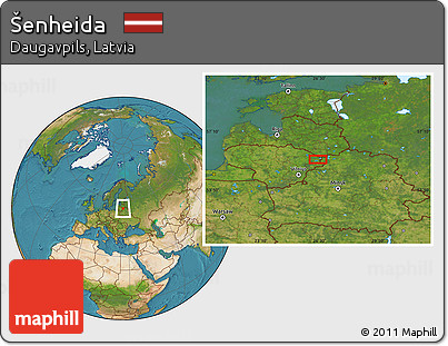 Satellite Location Map of Šenheida