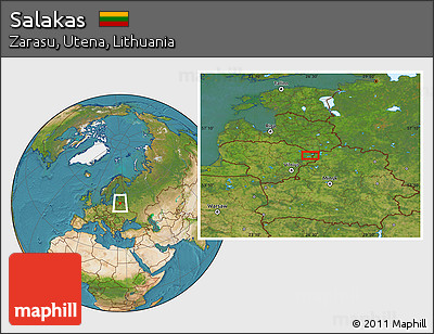 Satellite Location Map of Salakas
