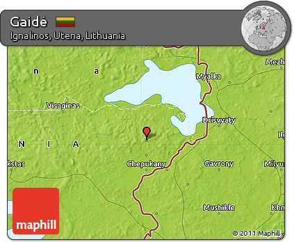 Physical Map of Gaidė