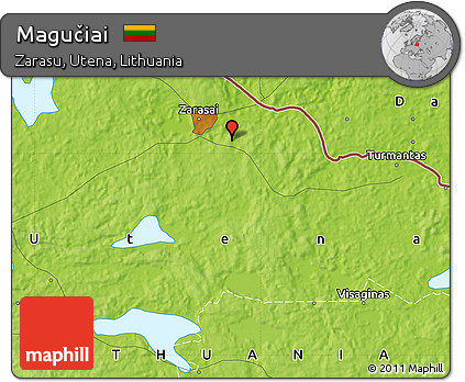 Physical Map of Magučiai