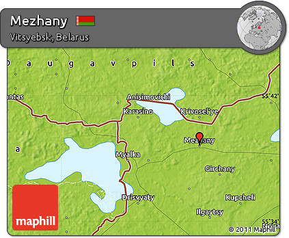 Physical Map of Mezhany