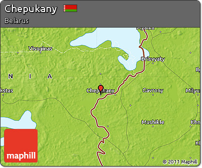 Physical Map of Chepukany