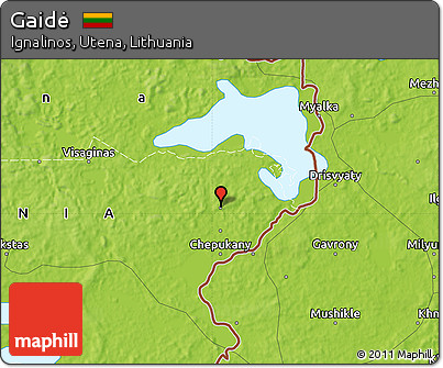 Physical Map of Gaidė