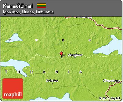 Physical Map of Karačiūnai