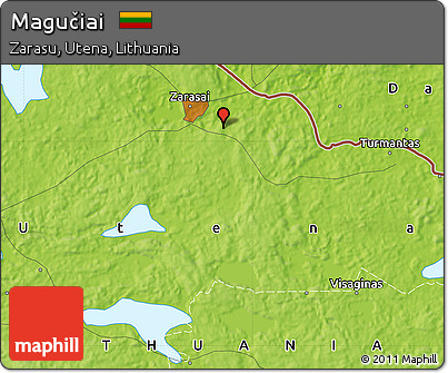 Physical Map of Magučiai