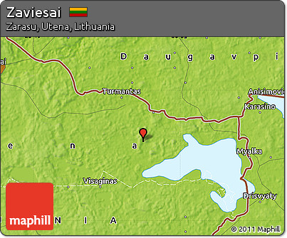 Physical Map of Zaviesai