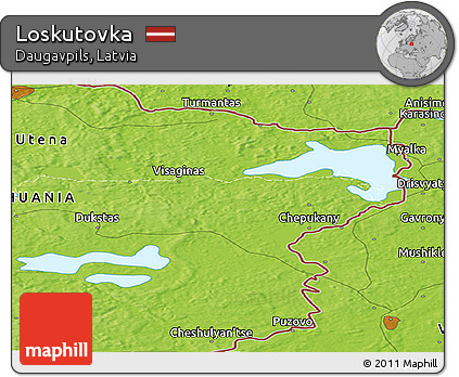 Physical Panoramic Map of Loskutovka