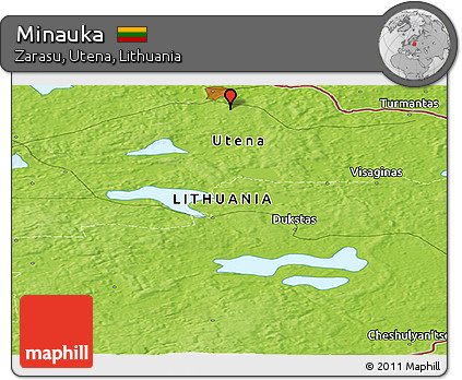 Physical Panoramic Map of Minauka