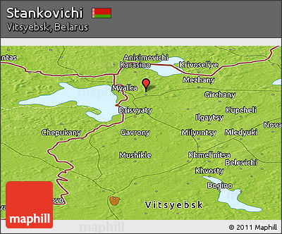 Physical Panoramic Map of Stankovichi