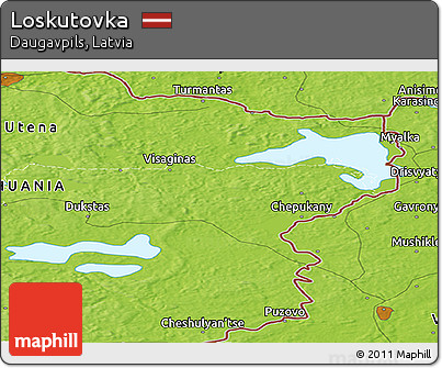 Physical Panoramic Map of Loskutovka