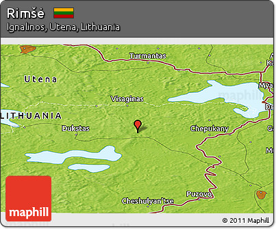 Physical Panoramic Map of Rimšė