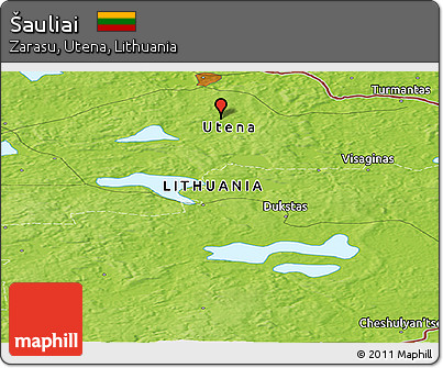 Physical Panoramic Map of Šauliai