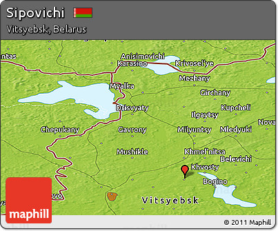 Physical Panoramic Map of Sipovichi