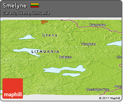 Physical Panoramic Map of Smėlynė