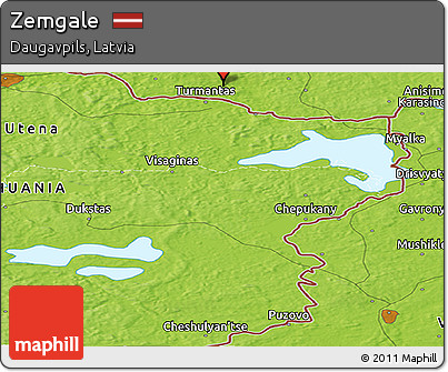 Physical Panoramic Map of Zemgale