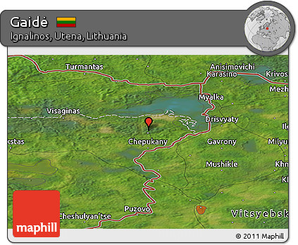Satellite Panoramic Map of Gaidė