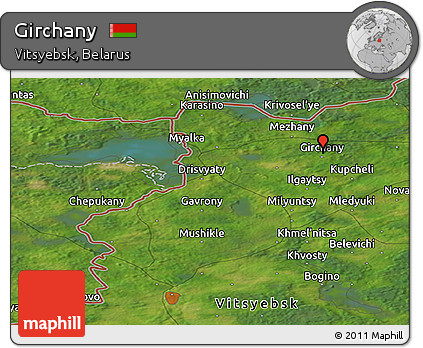 Satellite Panoramic Map of Girchany