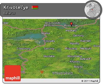 Satellite Panoramic Map of Krivosel'ye