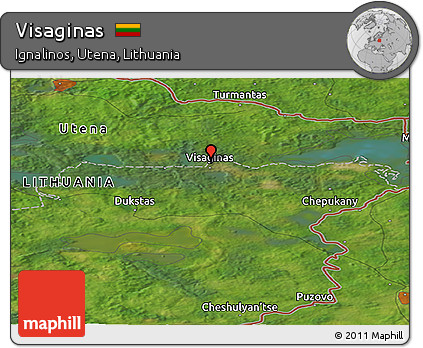 Satellite Panoramic Map of Visaginas