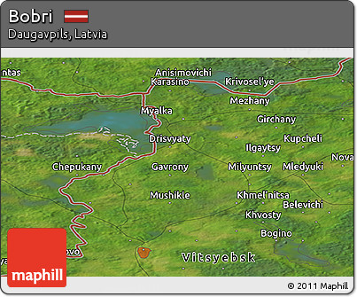 Satellite Panoramic Map of Bobri