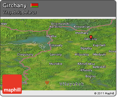 Satellite Panoramic Map of Girchany