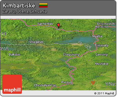 Satellite Panoramic Map of Kimbartiškė