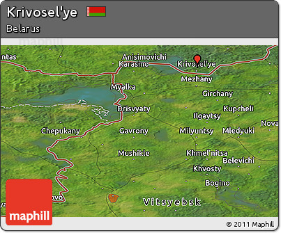 Satellite Panoramic Map of Krivosel'ye