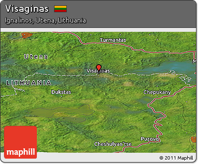 Satellite Panoramic Map of Visaginas