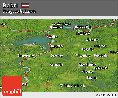 Satellite Panoramic Map of Bobri
