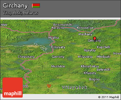 Satellite Panoramic Map of Girchany