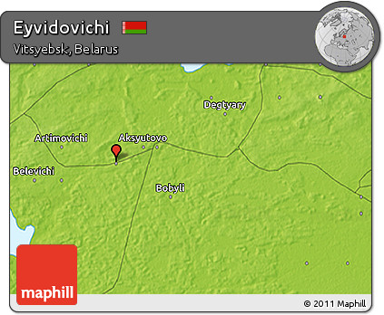 Physical 3D Map of Eyvidovichi