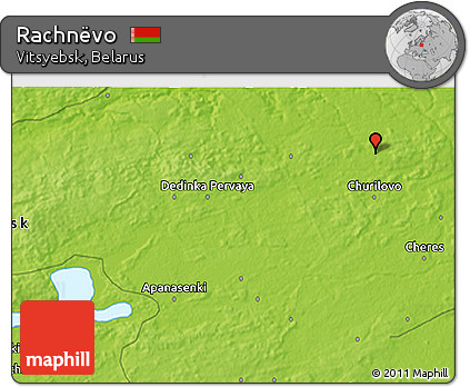 Physical 3D Map of Rachnëvo