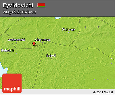 Physical 3D Map of Eyvidovichi