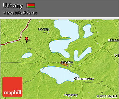 Physical 3D Map of Urbany