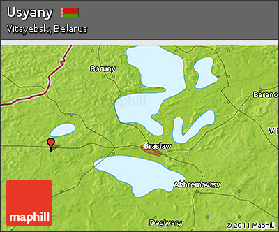 Physical 3D Map of Usyany
