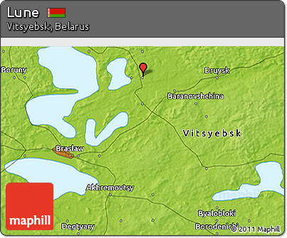 Physical 3D Map of Lune